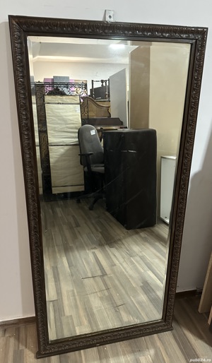 2 buc Oglinda Vintage cu rama din lemn si ornamente sculptate