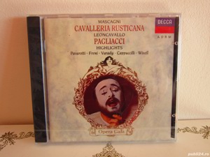 cd Luciano Pavarotti -Cavalleria Rusticana &Pagliacci-Patane,Gavazzeni  - imagine 1