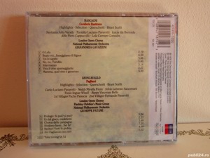 cd Luciano Pavarotti -Cavalleria Rusticana &Pagliacci-Patane,Gavazzeni  - imagine 2