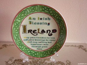 farfurie portelan O binecuvântare irlandeză The Celtic Collection  - imagine 2