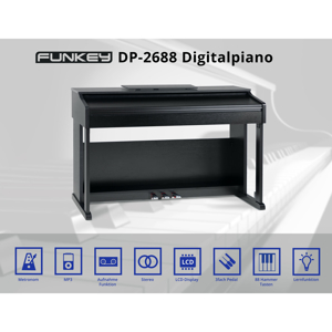 Pian digital FunKey DP-2688A Negru Mat - imagine 3