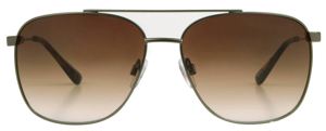  Ochelari de soare FRENCH CONNECTION FCU754 MATTE Gun Metal/Brown Gradient D-Frame Sunglasses - imagine 2