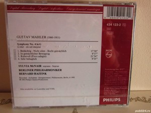cd Mahler -Simfonia 4 si 5 dir.Bernard Haitink Berliner Philharmoniker - imagine 5