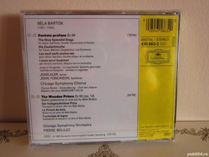 cadou rar cd Bela Bartok -The Wooden Prince&Cantata Profana -Pierre Boulez 1992(nou) - imagine 3