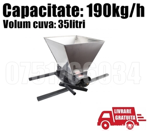 Zdrobitor Struguri Fructe Must Vin 35L 190kg/h Capacitate Mare + Livrare GRATUITA !