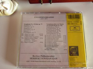 cd Brahms -Symphonie no.1 & 2 -Karajan  Berliner Philharmoniker 1987 - imagine 6