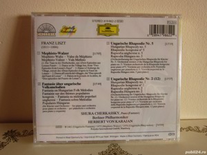 cd Liszt Hungarian Rhapsodie 2&5/Hungarian Fantasia/Mephisto Waltz-Karajan  - imagine 2