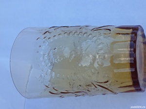 Pahar din sticla cu efigia Regelui Carol al II-lea - imagine 3