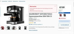 Espressor cu cafea macinata Silvercrest Germany SEM1100C3 - imagine 2