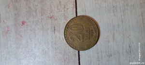 Moneda de 20 lei 1993,capul lui Stefan cel Mare - imagine 2