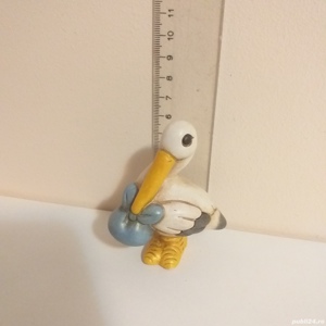 bibelou, Ce aduce barza? figurina ceramica noroc sarcina, fertilitate, nastere, botez