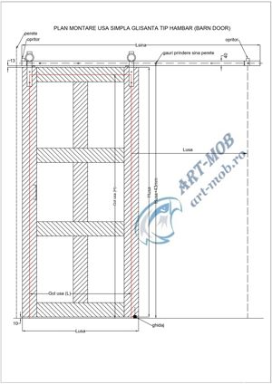 Usa culisanta tip hambar (barn door), pret accesibil - imagine 8