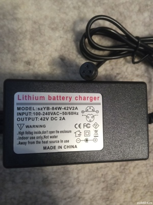 incarcator trotineta,hoverboard,bicicleta electrica - imagine 2