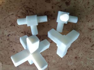 10 colturi coturi conector 3 brate= 180lei -exterior teava rotunda 16mm patrata 20x20x1.5 - imagine 2