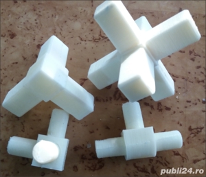 conectori cu brate cilindru plin, din rasina, pentru tevi rotunde - imagine 2