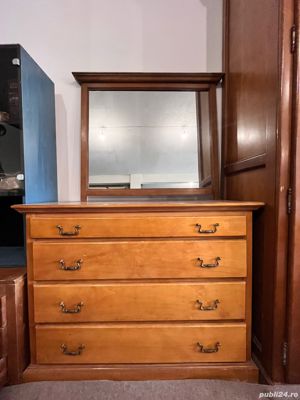 Dormitor lemn stejar complet - imagine 3