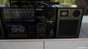 Radio casetofon PHILIPS D 8454 portabil,boxe detasabile,vintage Austria - imagine 5