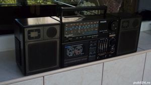 Radio casetofon PHILIPS D 8454 portabil,boxe detasabile,vintage Austria - imagine 3