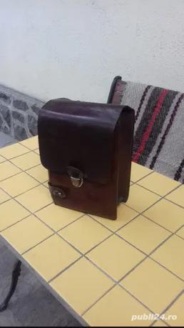 Porthart militar (geanta) din piele naturala pentru colectie