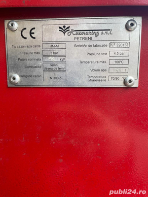 vand centrala pe lemne putin folosita captusita cu șamota  - imagine 2