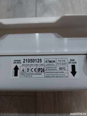 Instant apa calda Atmor 800,electric, dus si chiuveta,alb,5.5 kW - imagine 4