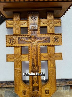 troite ,troita,cruce si cruci lemn stejar masiv - imagine 2