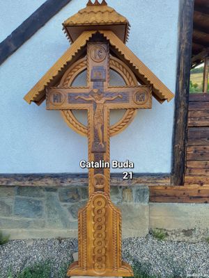 troite ,troita,cruce si cruci lemn stejar masiv - imagine 6