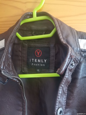 Geaca toamna baieti, 9-11 ani, imitatie piele - imagine 2