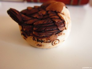 cadou rar miniatura Art Deco Iubire -Pereche Vrabii Italy 1981 semnata - imagine 3