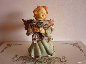 cadou Craciun decoratiune festiva Inger cu suport lumanare Germania'80