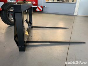 Furca transport baloti cu doi dinti, prindere Euro - imagine 3