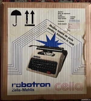 Mașină de scris Robotron Nouă cu caractere românești