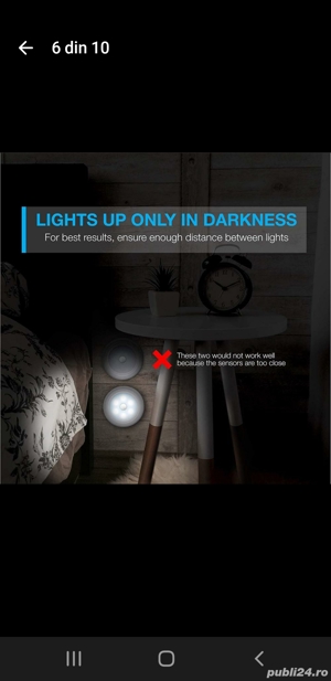 Lampa LED cu senzori de miscare  - imagine 3