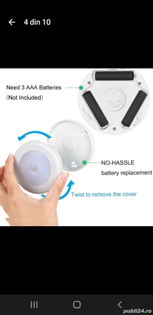 Lampa LED cu senzori de miscare  - imagine 5