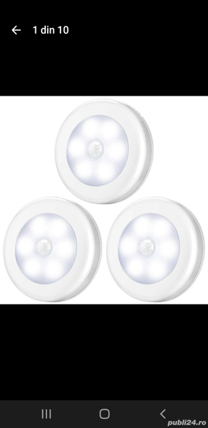 Lampa LED cu senzori de miscare 