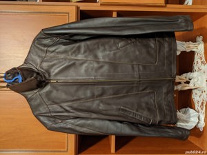 Geacă bărbați din piele naturală Iacobprod Arad, mărimea 54