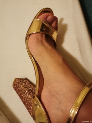 Sandale șampanie aurii nr 38