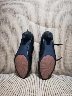 Pantofi NOI, negri, cu siret  - imagine 3