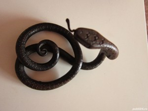 cadou rar Stand Ceas Șarpe ART-Deco style Edgar Brant 1925 MASONIC SNAKE  - imagine 2