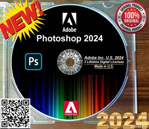 Adobe Photoshop 2024 -3 Lifetime Licenses- DVD SIGILAT - Cod QR Produs
