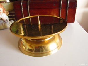 cadou rar Sfesnic festiv din alama cu diametrul mare vintage de colectie Germania