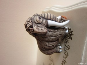 Mamut figurina mica vintage de colectie handmade Peru '80 - imagine 2