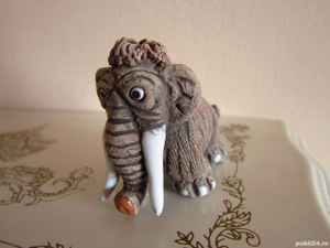 Mamut figurina mica vintage de colectie handmade Peru '80 - imagine 4