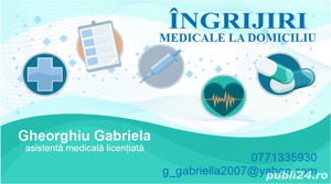 Îngrijiri la domiciliu. Servicii medicale profesionale ! - imagine 2