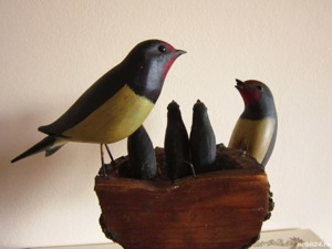 cadou rar Sculptura colectie Cuib rândunică vintage Viechtau sec.XIX- XX - imagine 6