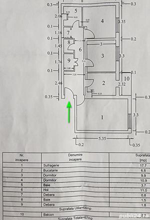 Central Ap 3 camere, Etaj 1 