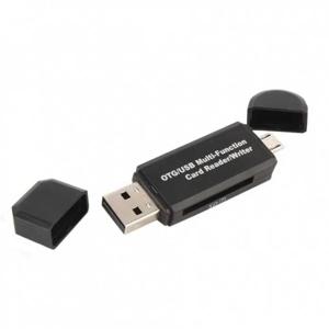 USB SD Card Reader + Micro USB 2 in 1 Adaptor OTG - imagine 2