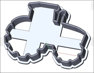 Tractor Sandwich Cutter din plastic 127mmx 96 mmx 25mm 