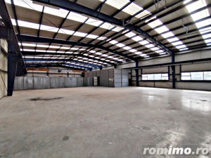 Hala confectii metalice cu pod rulant si platforma betonata. 