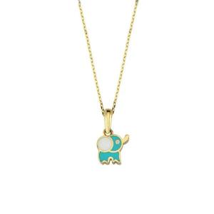  Colier aur galben 14k cu pandant elefantel - DA609